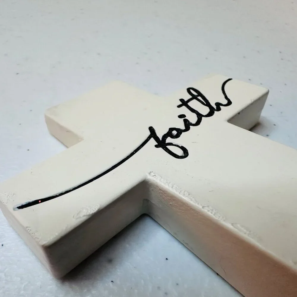 Cross decoration Reversible faith-Happy Easter spring tiered tray cross figurine